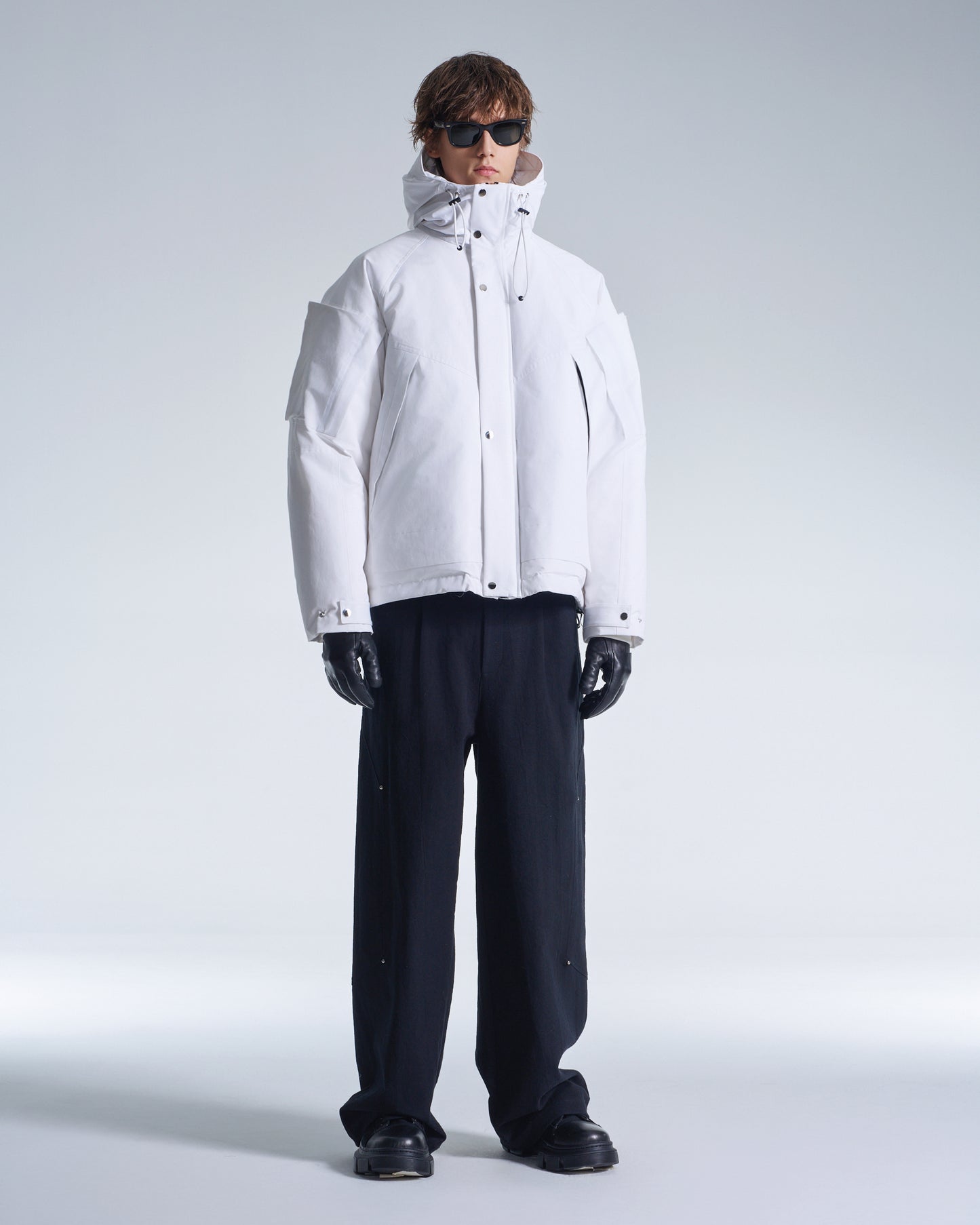 HARRISON WONG / Down Jacket With 3D Pocket On Sleeve - White