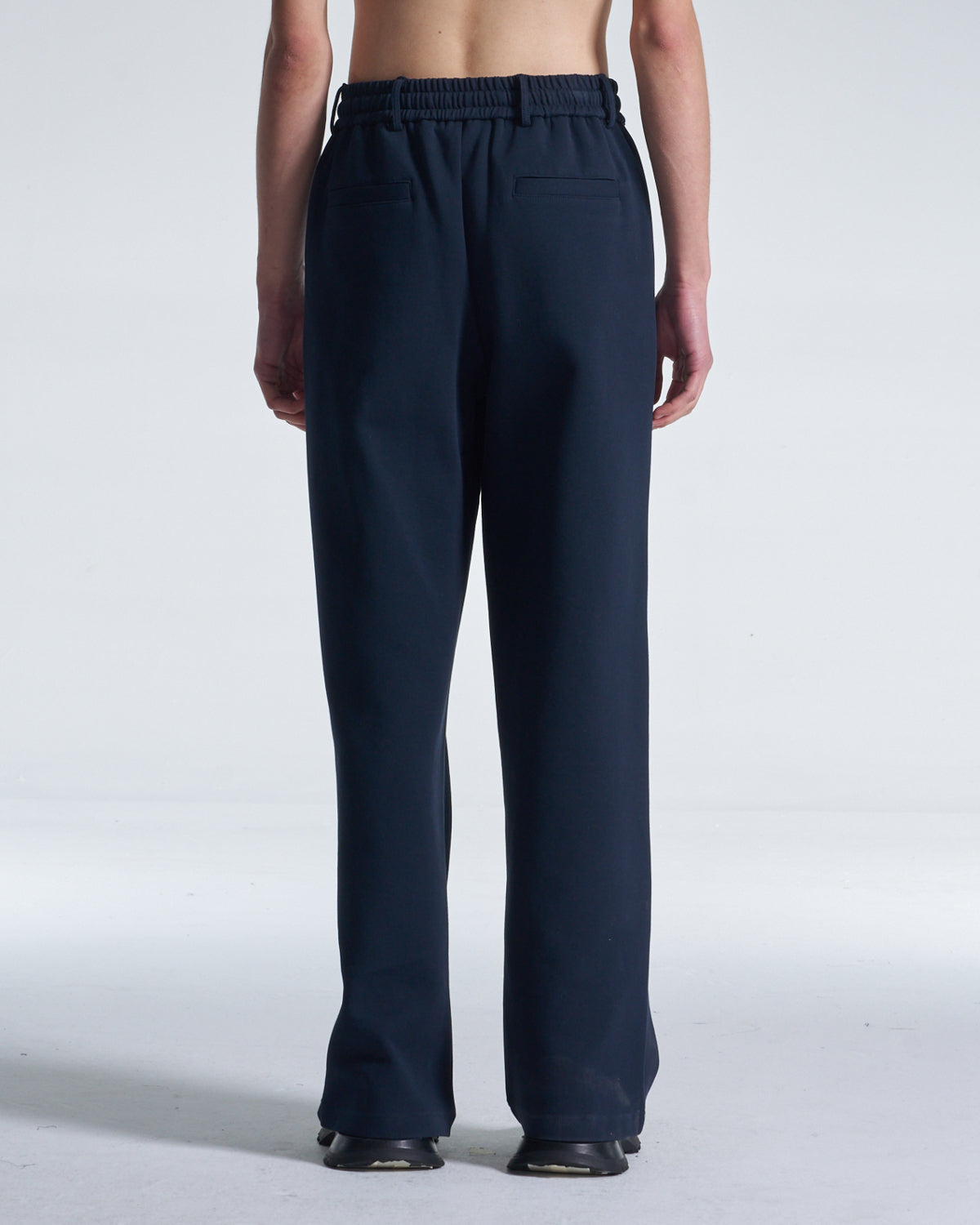 HARRISON WONG / Honeycomb Knit Wide Leg Pants - Navy