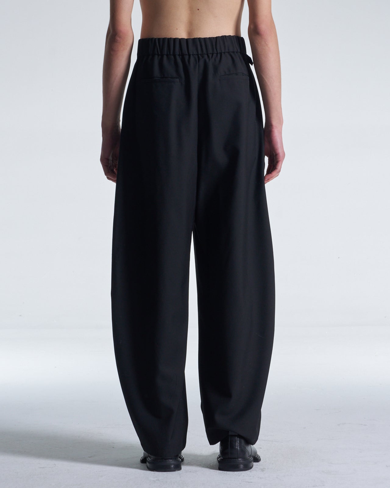 HARRISON WONG / Balloon Fit Wool Pants With Pleats