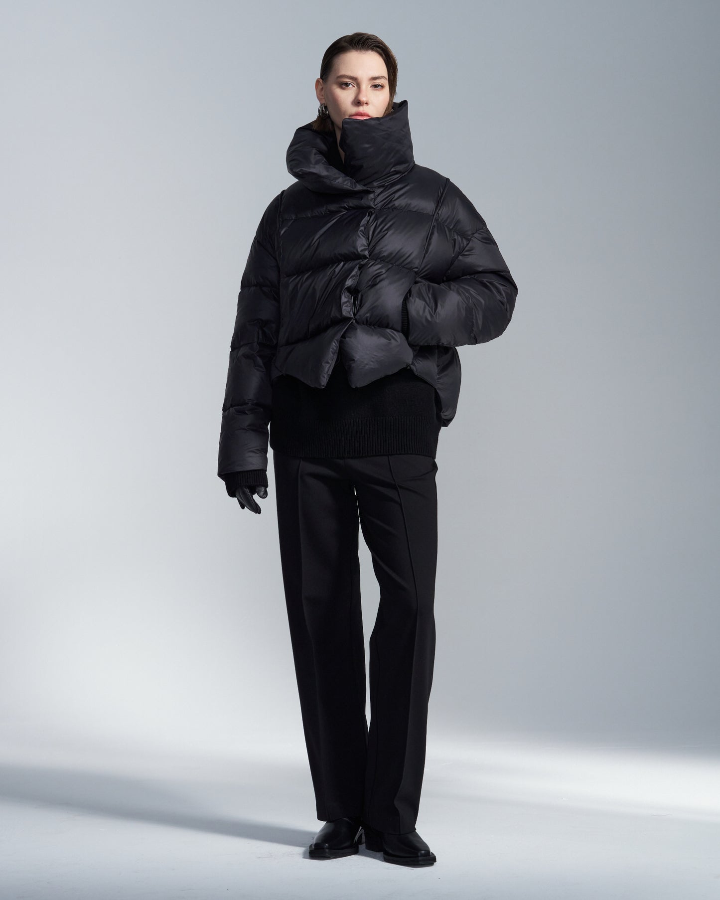 HARRISON WONG / High Collar Down Jacket With Snaps
