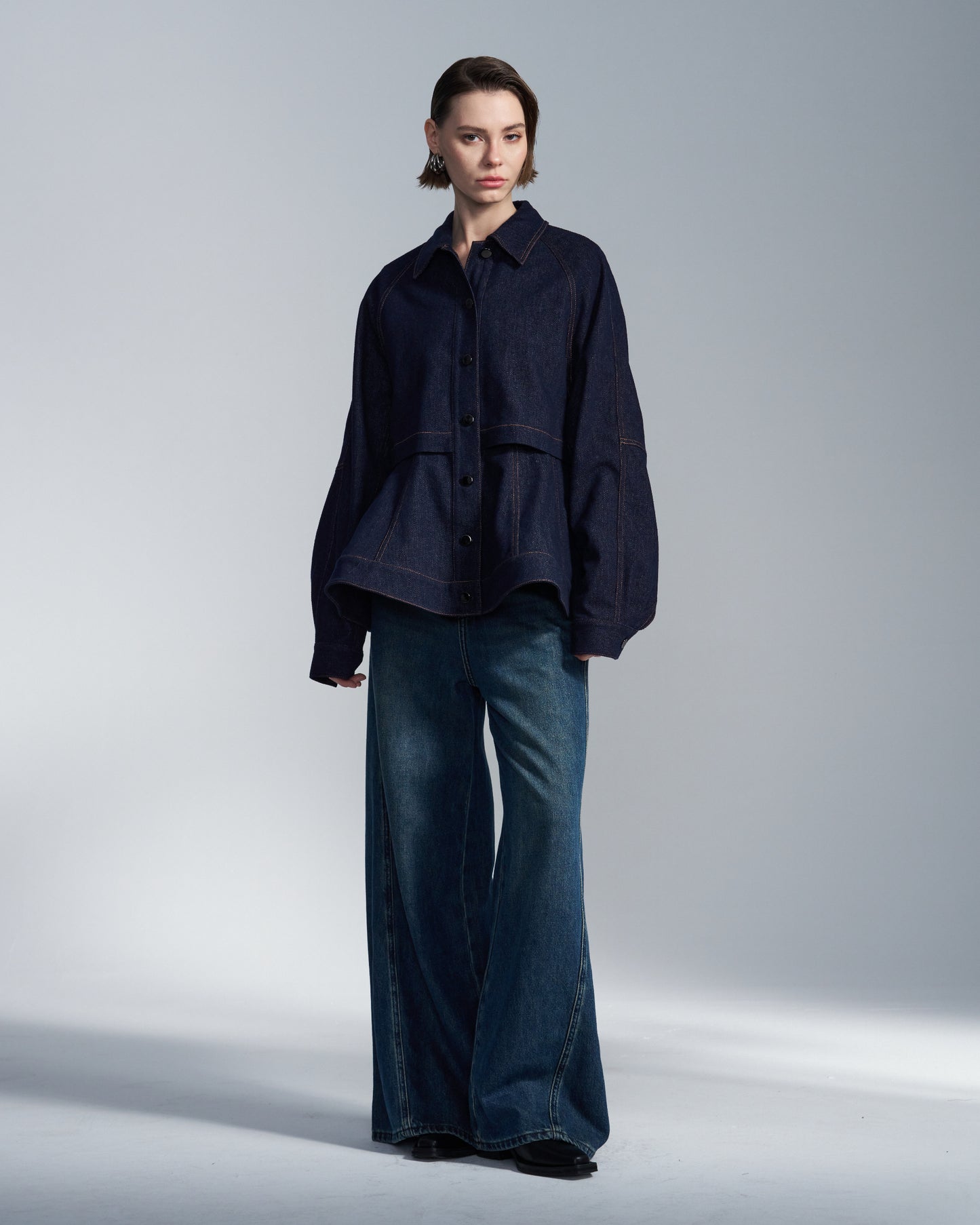 HARRISON WONG / Flare Hem Denim Jacket