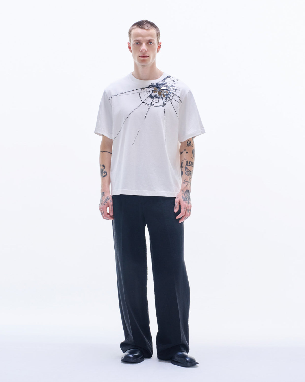 HARRISON WONG / Tee With Broken Glass Pattern - White