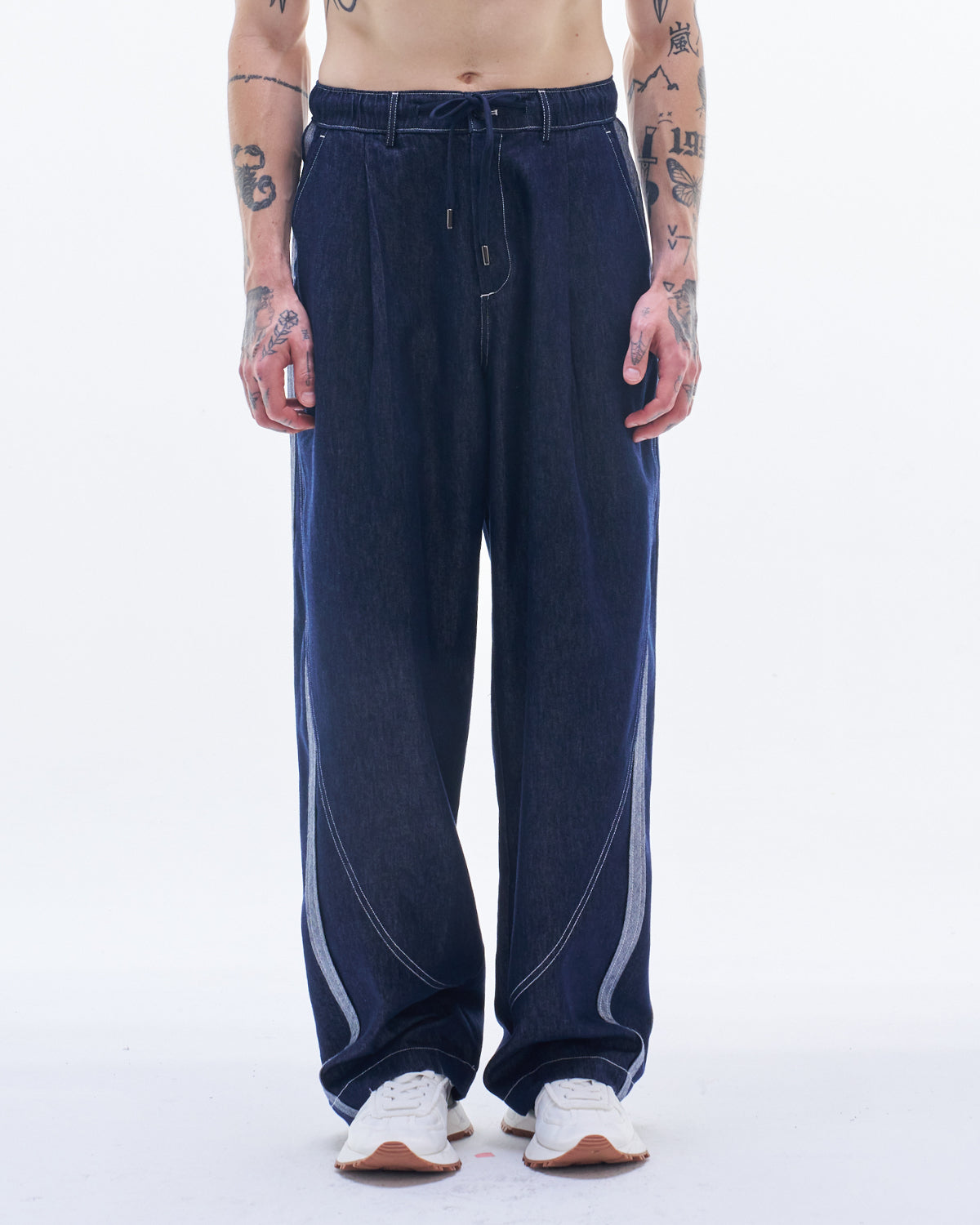 HARRISON WONG | Linen Denim Baggy Pants – HARAJUKU VILLAGE