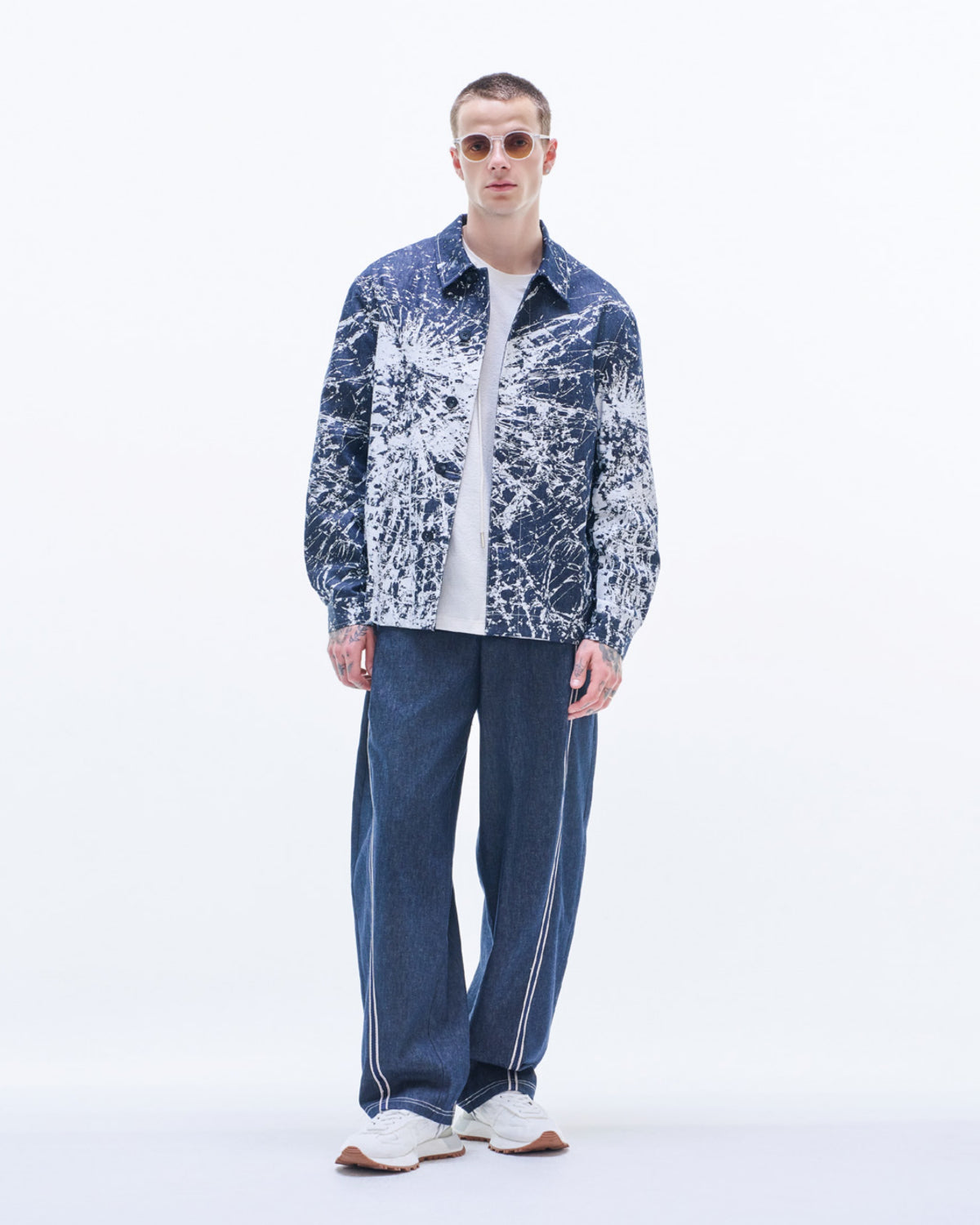 HARRISON WONG / Line Denim Baggy Pants