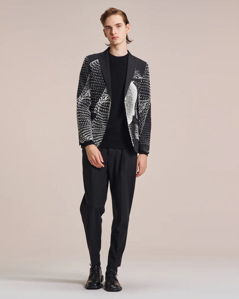 HARRISON WONG / Wool Blazer With Vectors 3D Embroidery