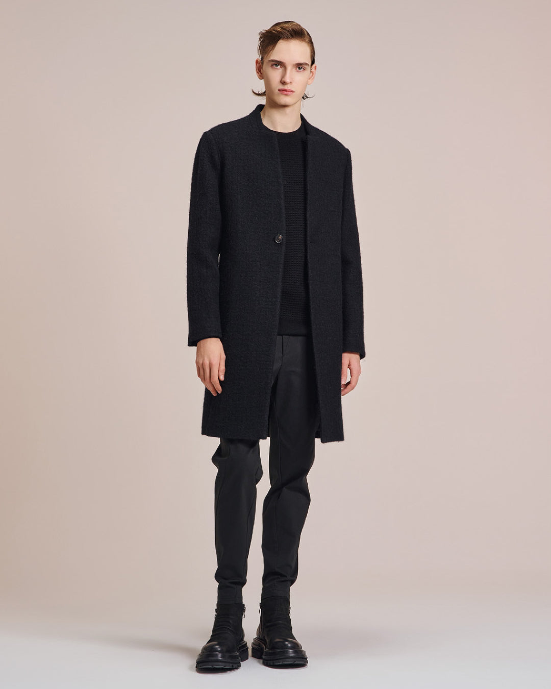 HARRISON WONG / Stand Collar Wool Coat