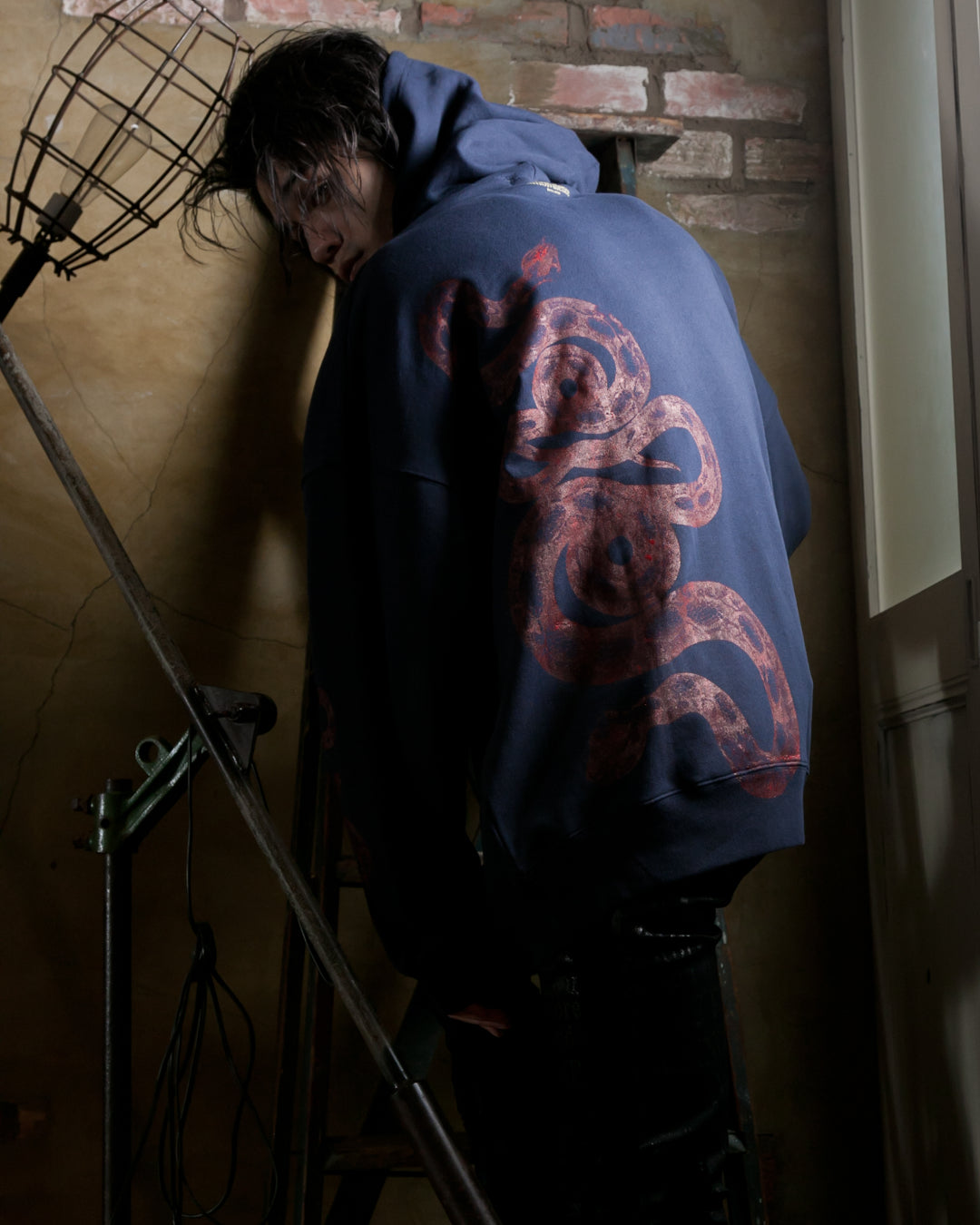 Bennu × TT / Snake Printed Chain Hoodie