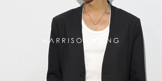 HARRISON WONG / No-Collar Wool Blazer With Raw Edge