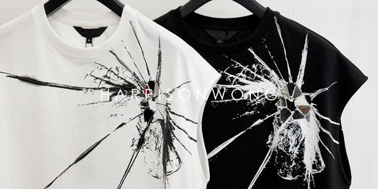 HARRISON WONG / Sleeveless Tee With Broken Glass Pattern