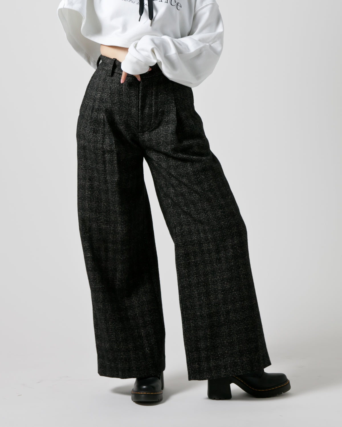 Bennu / England Tweed Wide Pants