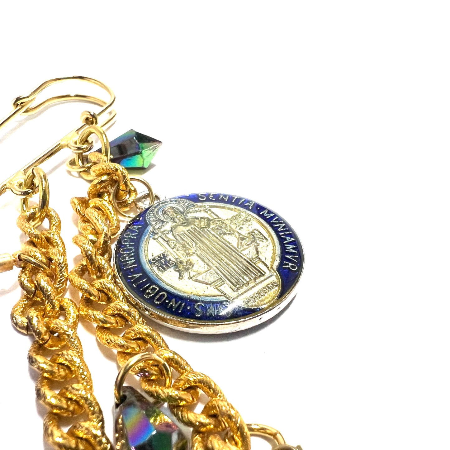 Ranunculus / "Blue Night" Brooch - Cross Ⅰ