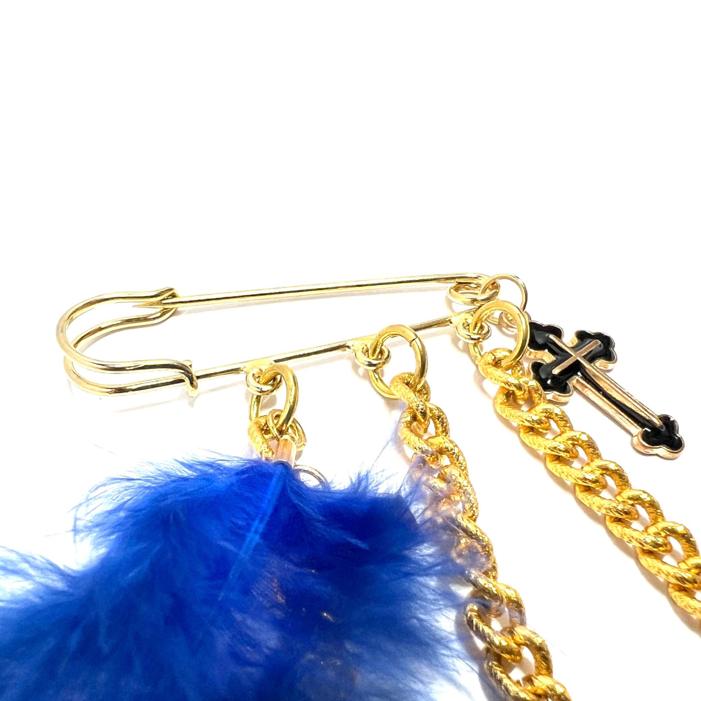 Ranunculus / "Blue Night" Brooch - Feather Ⅲ