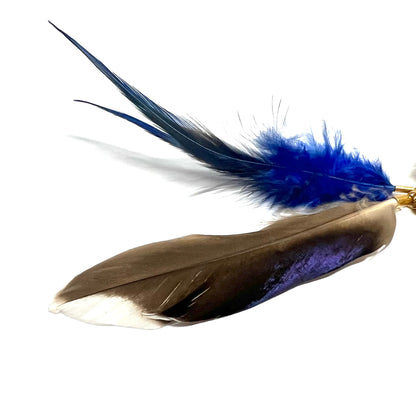 Ranunculus / "Blue Night" Brooch - Feather Ⅰ