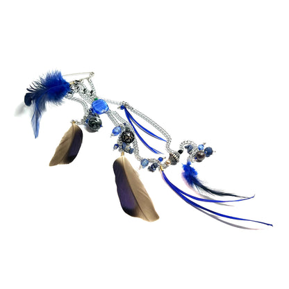 Ranunculus / "Blue Night" Brooch - Feather Ⅱ