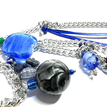 Ranunculus / "Blue Night" Brooch - Feather Ⅱ