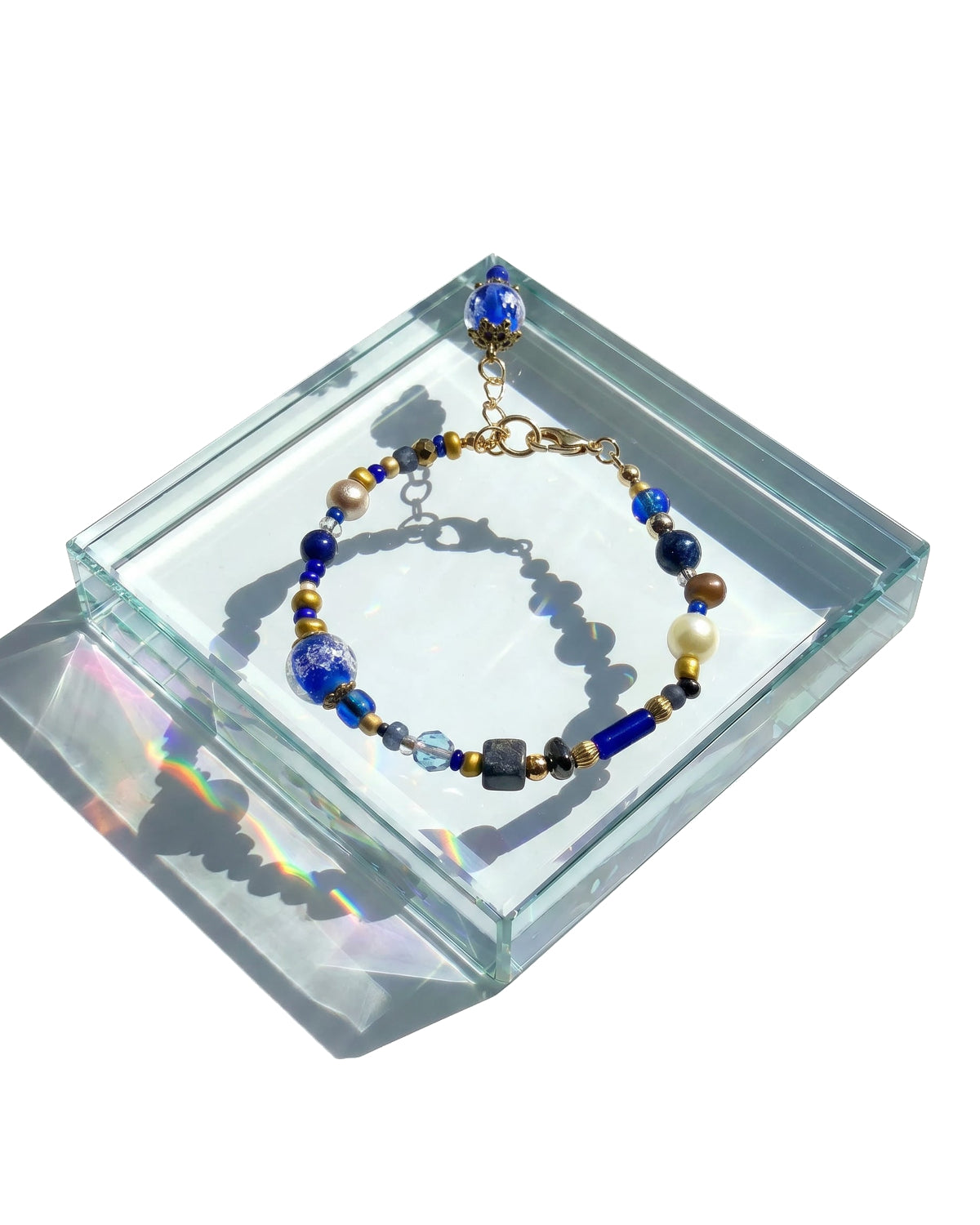 Ranunculus / "Blue Night" Bracelet - 26071