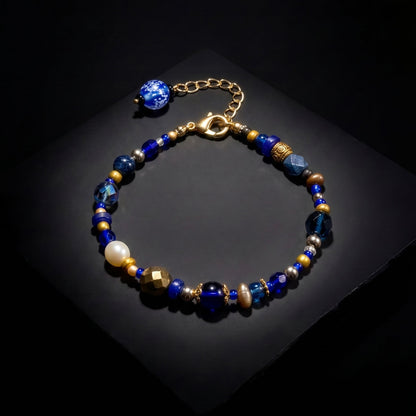 Ranunculus / "Blue Night" Bracelet - 26072