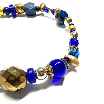 Ranunculus / "Blue Night" Bracelet - 26072