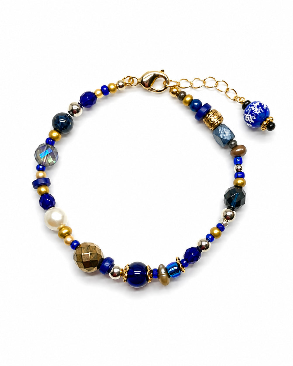 Ranunculus / "Blue Night" Bracelet - 26072