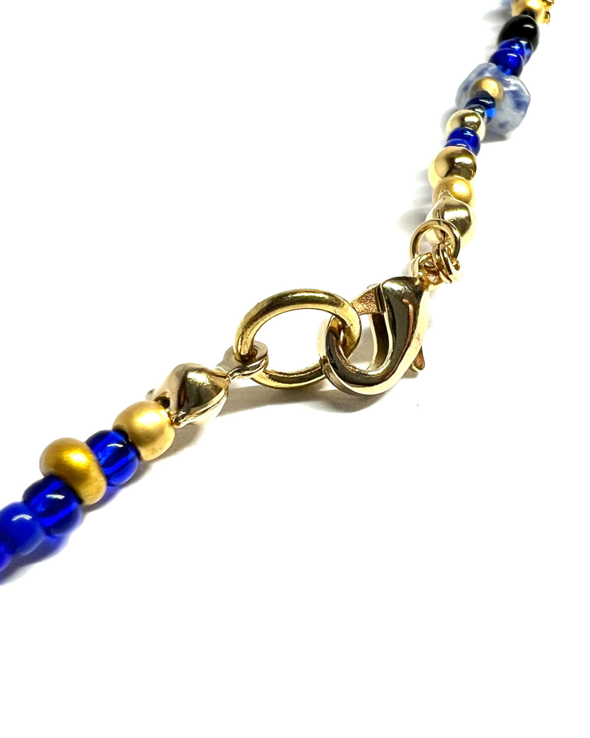 Ranunculus / "Blue Night" Necklace - 26071