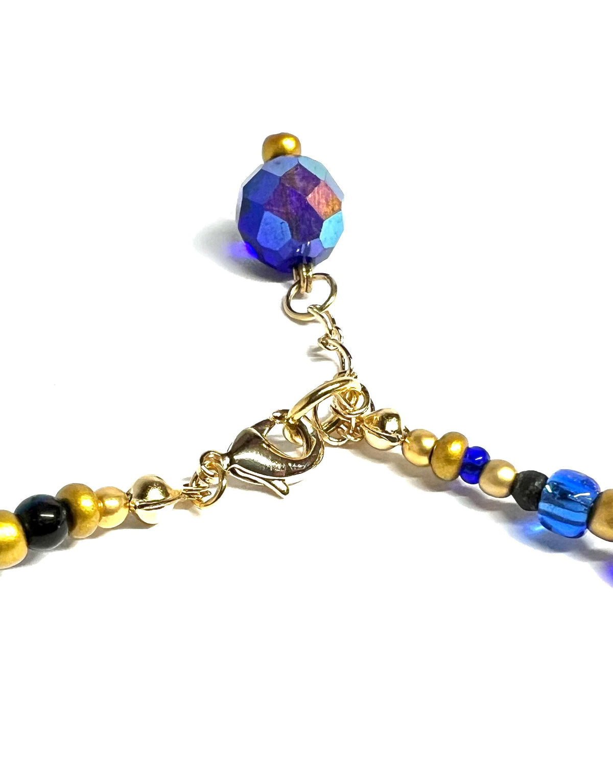 Ranunculus / "Blue Night" Necklace - 26072