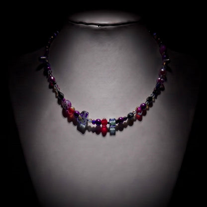 Ranunculus / "Neo" Necklace + Crystal - 2607S