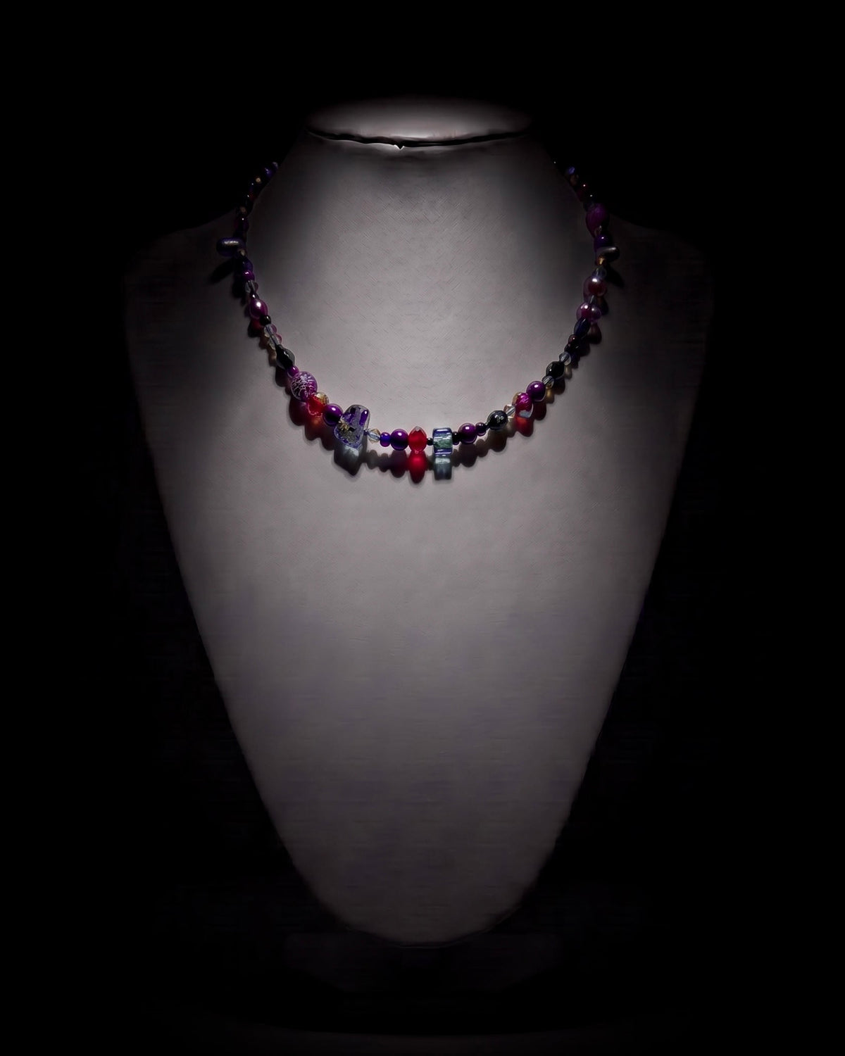 Ranunculus / "Neo" Necklace + Crystal - 2607S