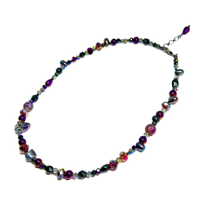 Ranunculus / "Neo" Necklace + Crystal - 2607S
