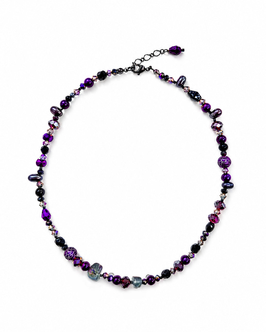 Ranunculus / "Neo" Necklace + Crystal - 2607S