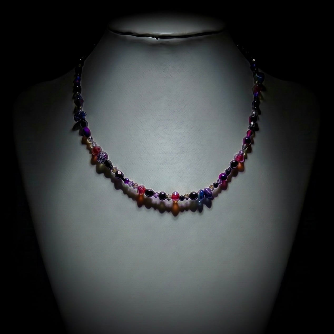Ranunculus / "Neo" Necklace + Crystal - 2607M