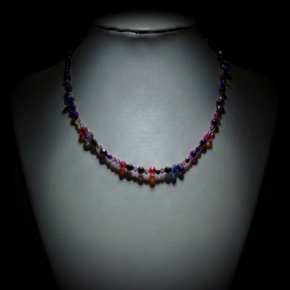 Ranunculus / "Neo" Necklace + Crystal - 2607M
