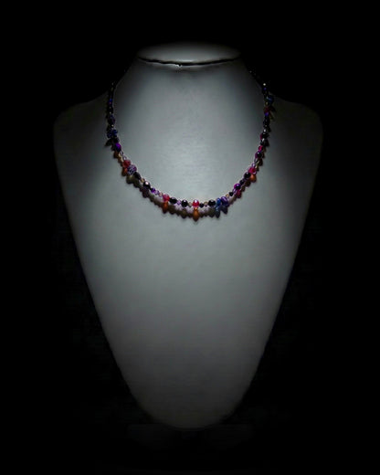 Ranunculus / "Neo" Necklace + Crystal - 2607M