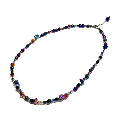 Ranunculus / "Neo" Necklace + Crystal - 2607M