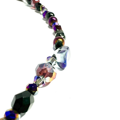 Ranunculus / "Neo" Necklace + Crystal - 2607M