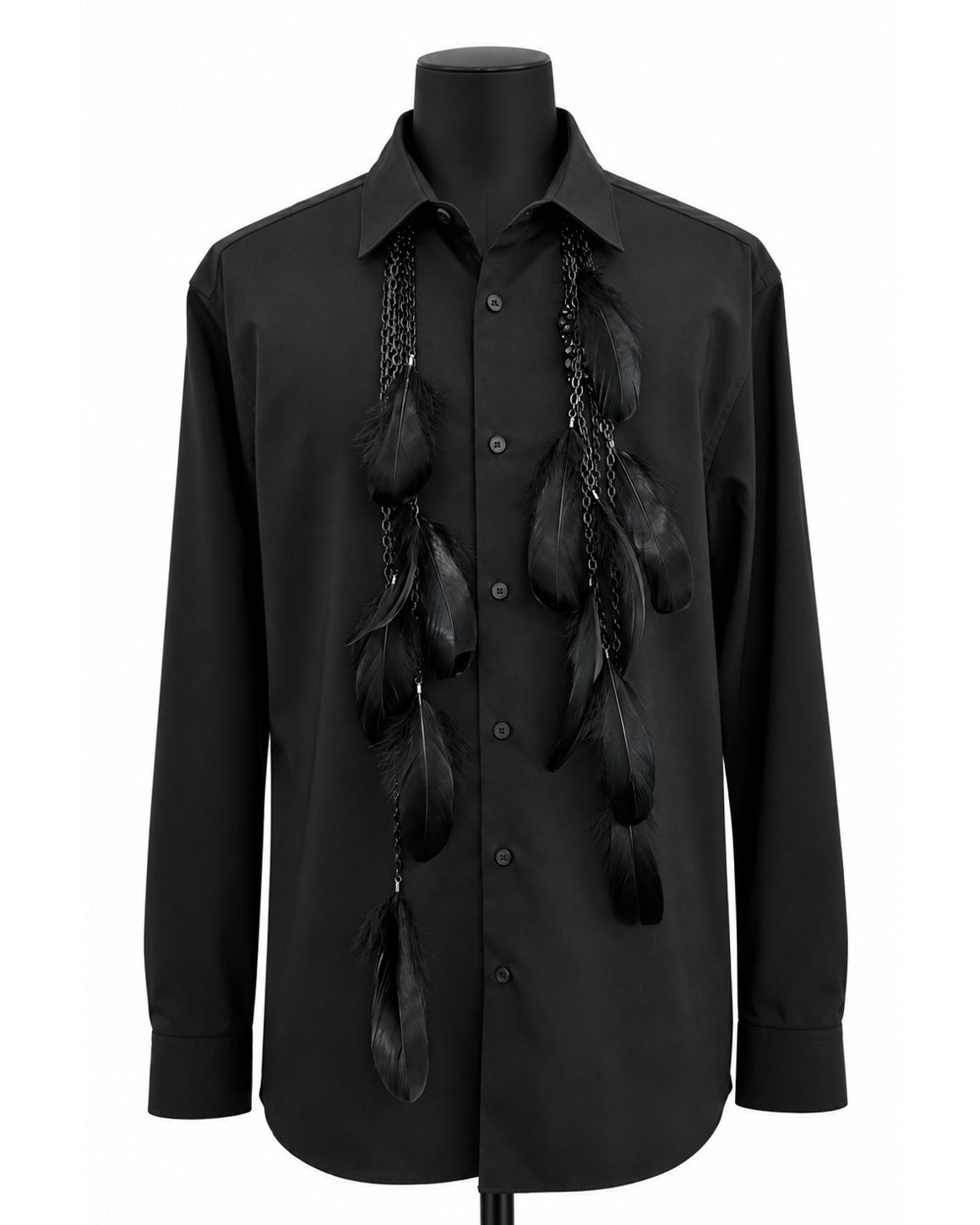 Ranunculus / "Woden" Feather Necklace