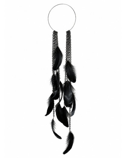 Ranunculus / "Woden" Feather Necklace