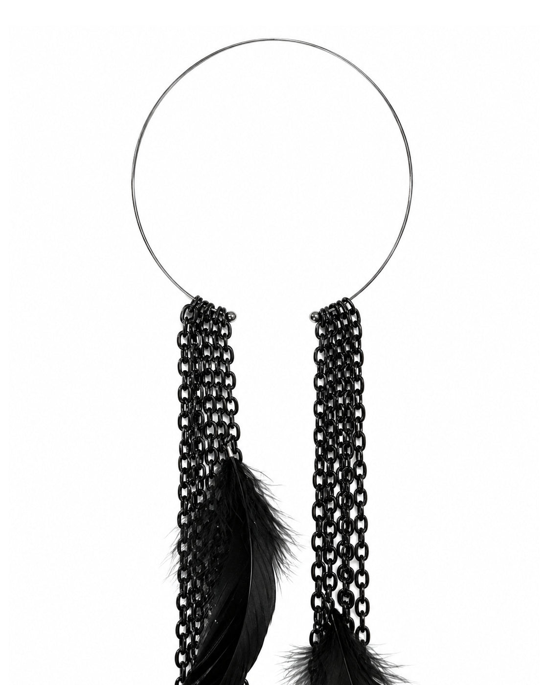 Ranunculus / "Woden" Feather Necklace