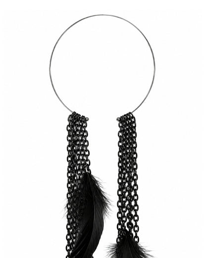 Ranunculus / "Woden" Feather Necklace