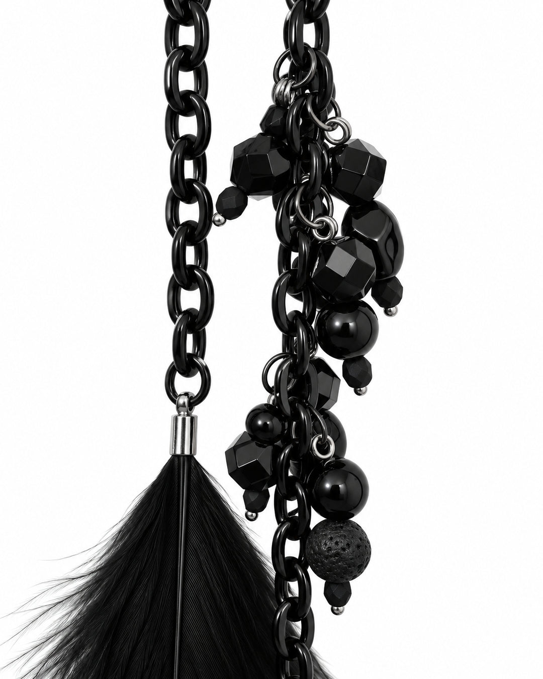 Ranunculus / "Woden" Feather Necklace