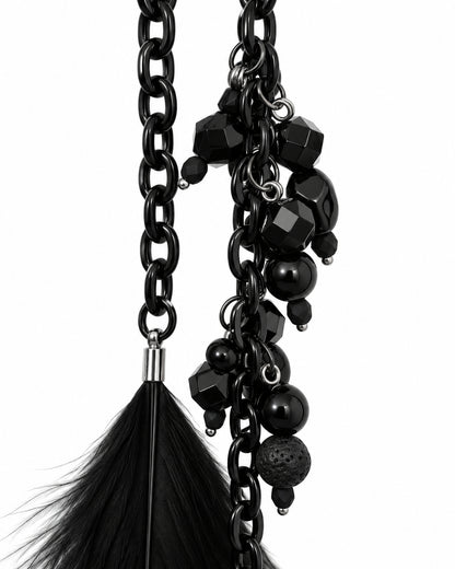 Ranunculus / "Woden" Feather Necklace