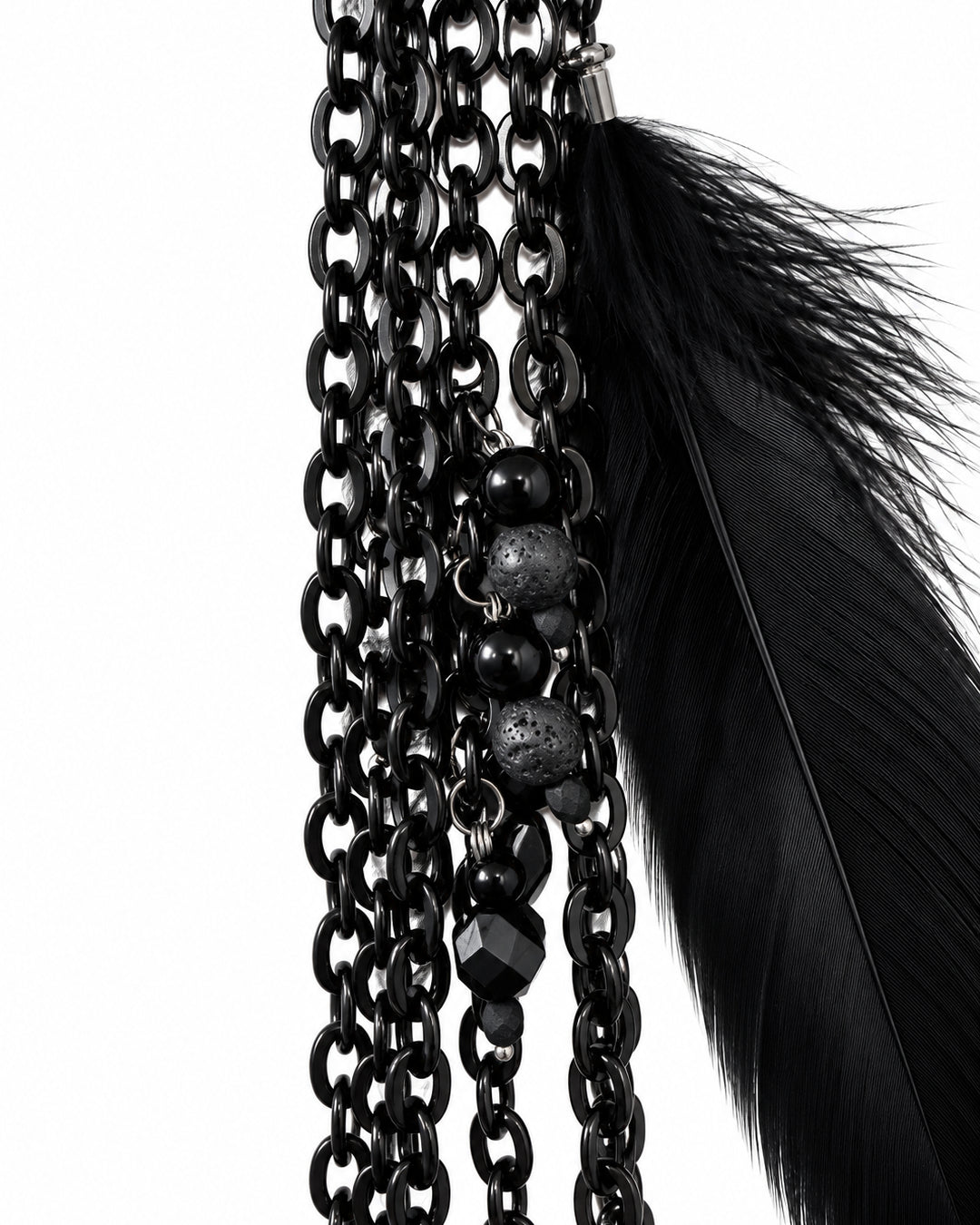 Ranunculus / "Woden" Feather Necklace