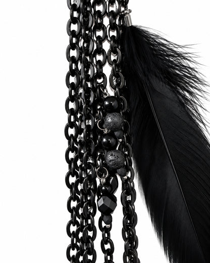Ranunculus / "Woden" Feather Necklace