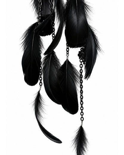 Ranunculus / "Woden" Feather Necklace