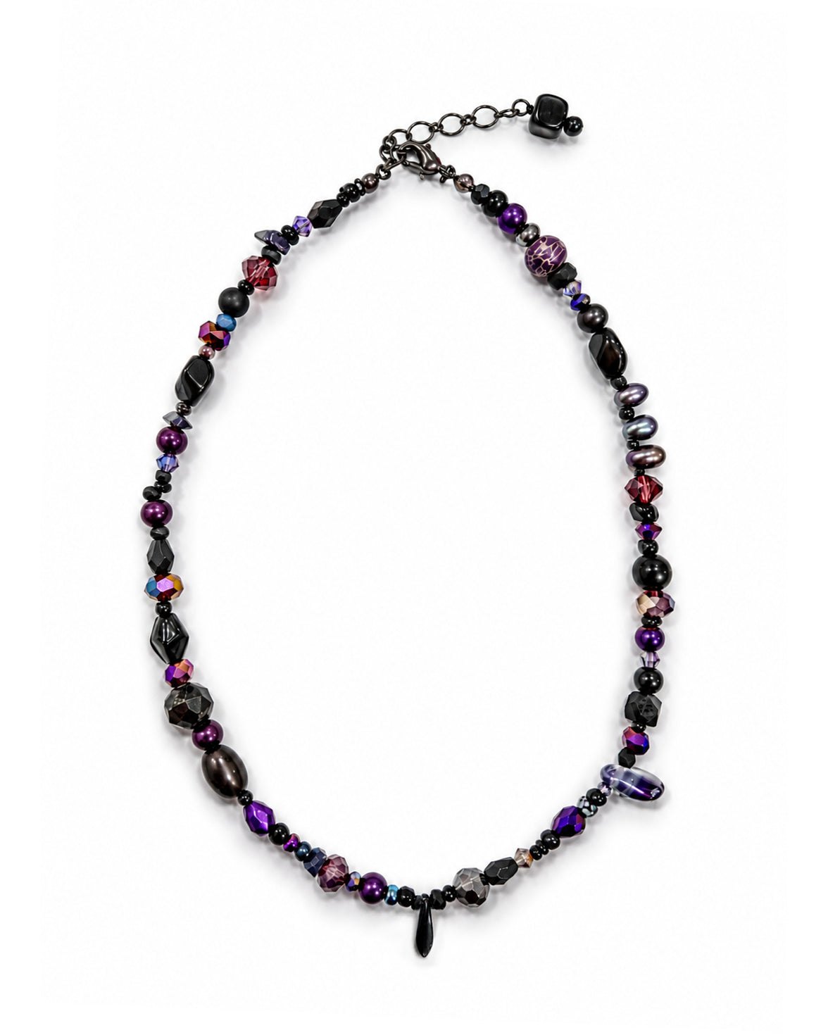 Ranunculus / "Neo" Necklace + Crystal