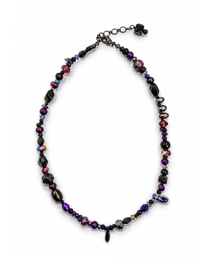 Ranunculus / "Neo" Necklace + Crystal