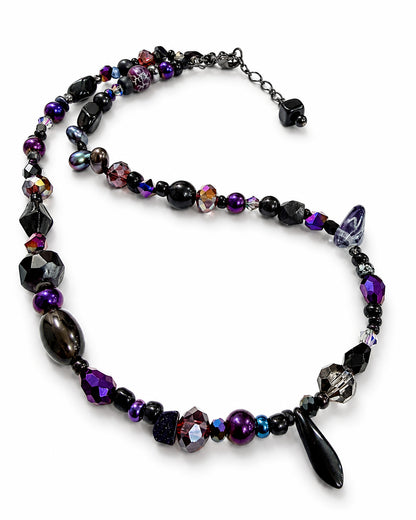 Ranunculus / "Neo" Necklace + Crystal