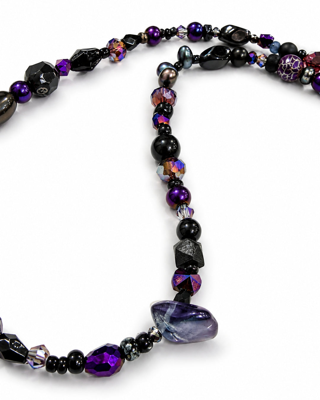 Ranunculus / "Neo" Necklace + Crystal
