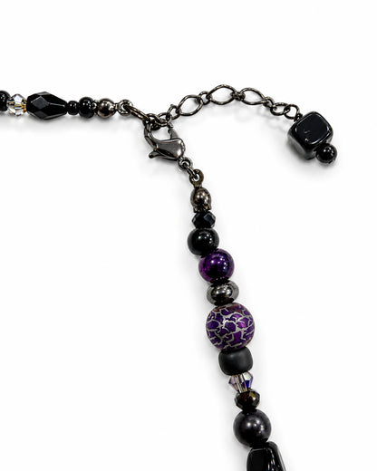 Ranunculus / "Neo" Necklace + Crystal
