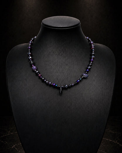 Ranunculus / "Neo" Necklace + Crystal