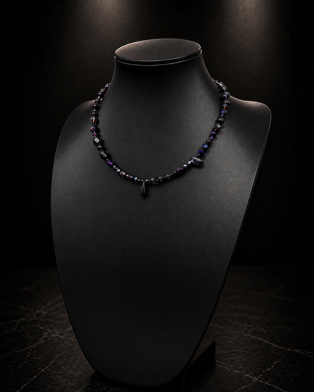 Ranunculus / "Neo" Necklace + Crystal
